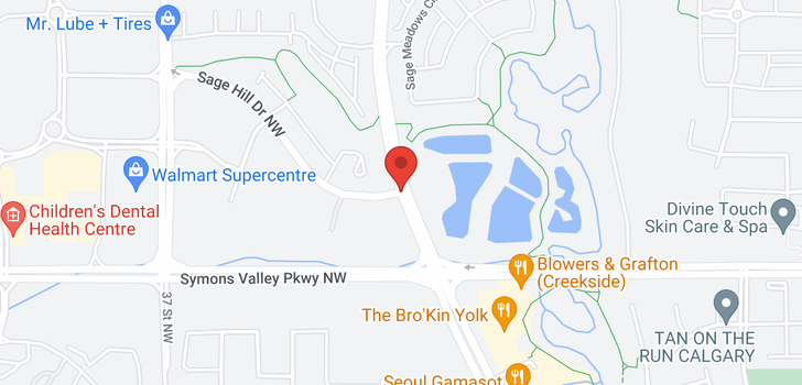 map of 13425 Symons Valley Road NW